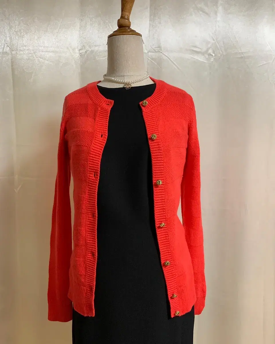 [Its5] Orange-red cardigan