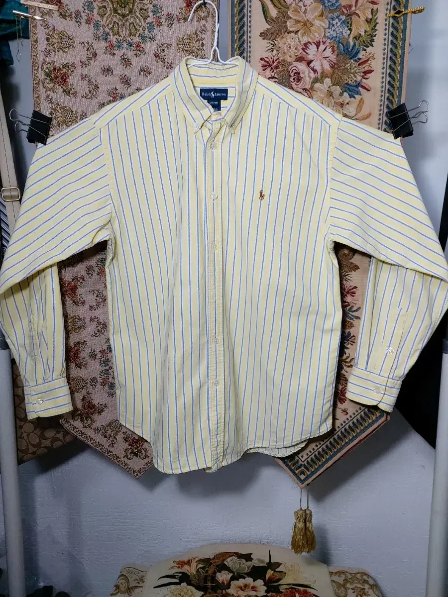 L Polo Ralph Lauren Striped Five-Color Polo Shirt?