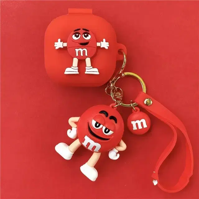 버즈2 프로 라이브 케이스 m&m red