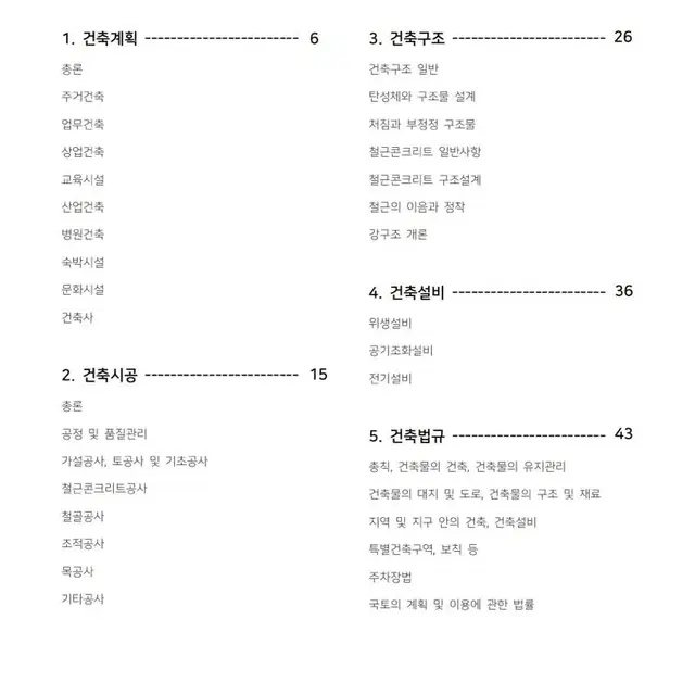 [eBook] 건축기사 필기시험 대비 기출 위주 정리본 요점정리 pdf