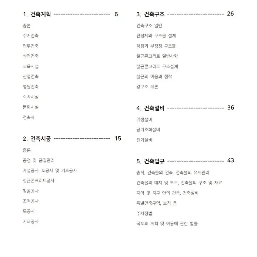 [eBook] 건축기사 필기시험 대비 기출 위주 정리본 요점정리 pdf