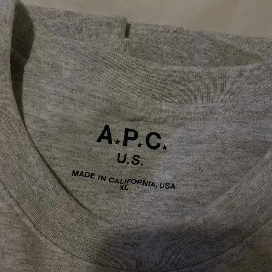 APC / 로고 us 그레이 맨투맨 / xl