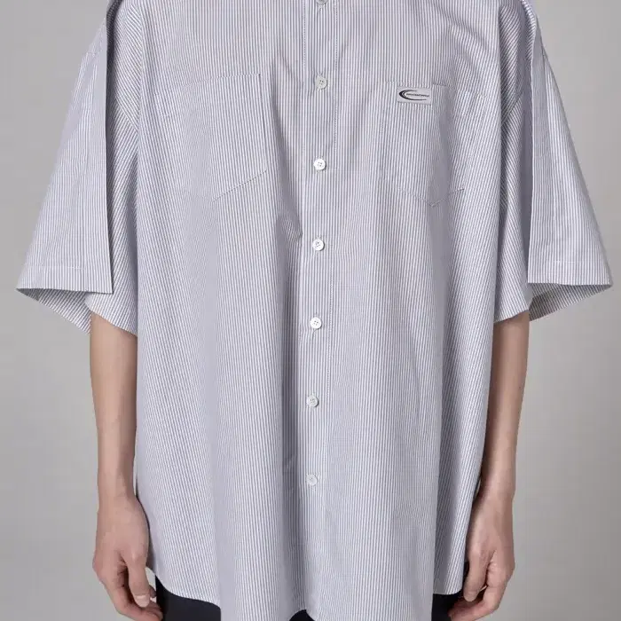 CSC FLAP EMBROIDERY SHIRT (STRIPE)