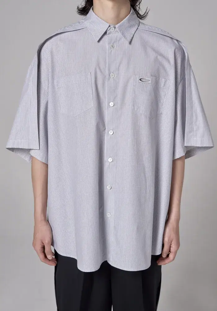 CSC FLAP EMBROIDERY SHIRT (STRIPE)