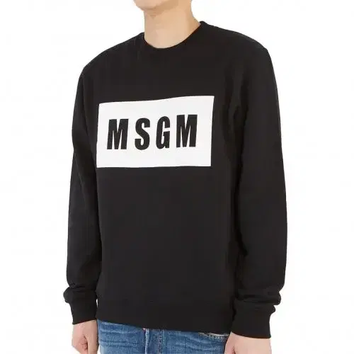 MSGM 기모 맨투맨 블랙 M사이즈 새제품