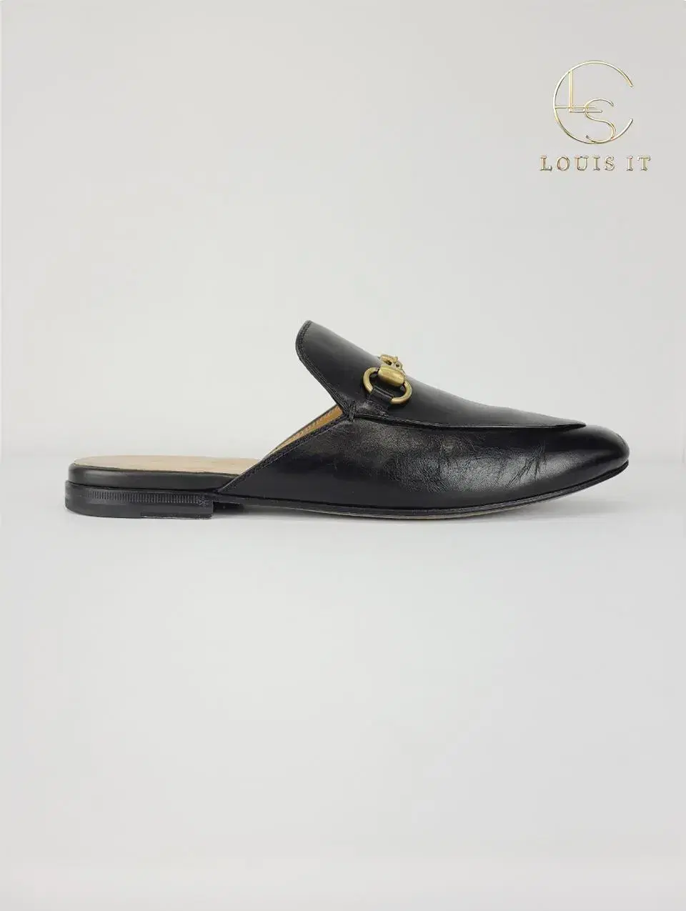 [6] Gucci Black Horsesbit Princetown Loafers