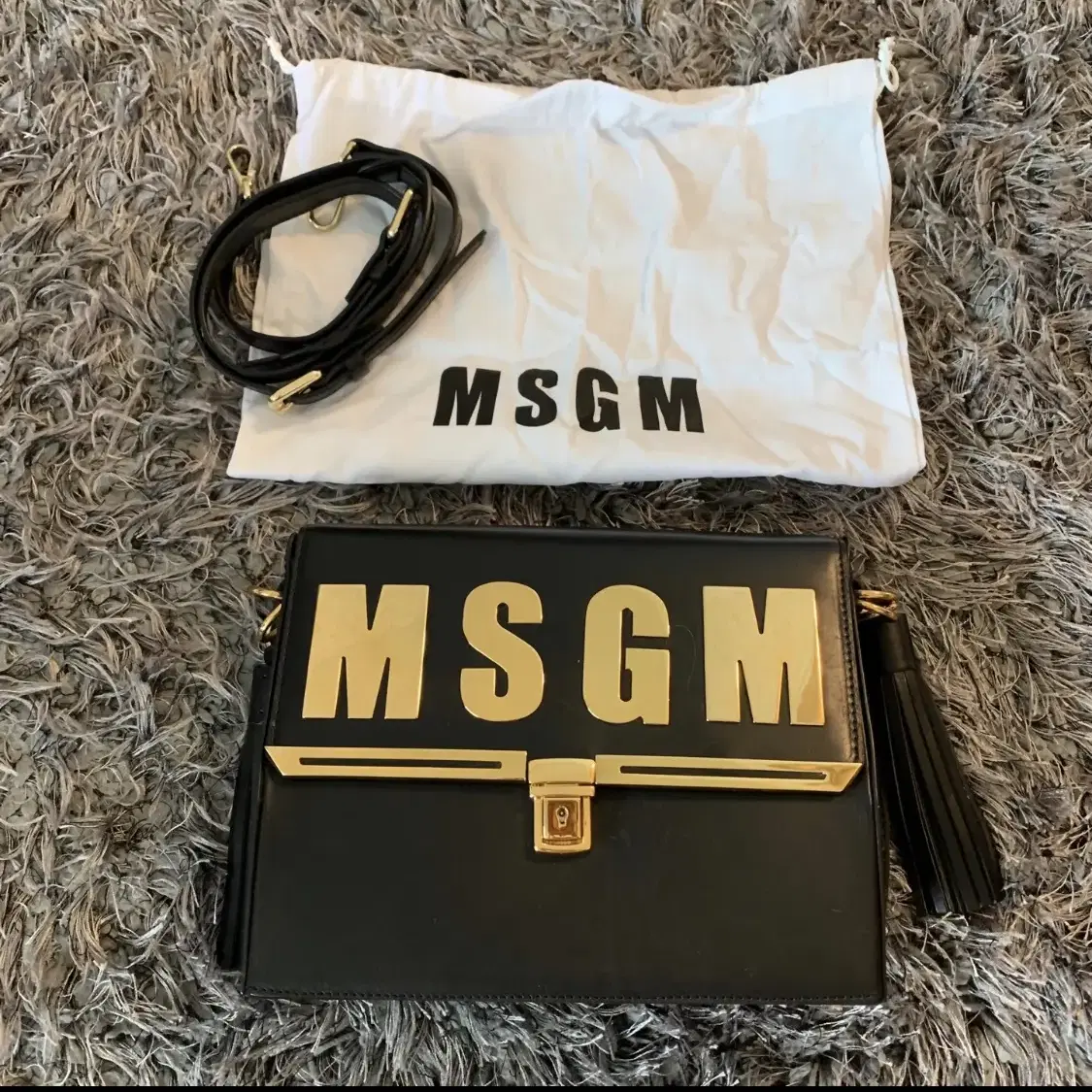 MSGM 로고가죽가방