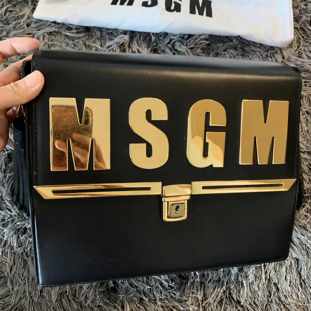 MSGM 로고가죽가방