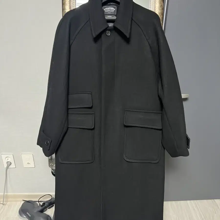 프리즘웍스 발마칸 코트 M / Heavy wool oversized ba