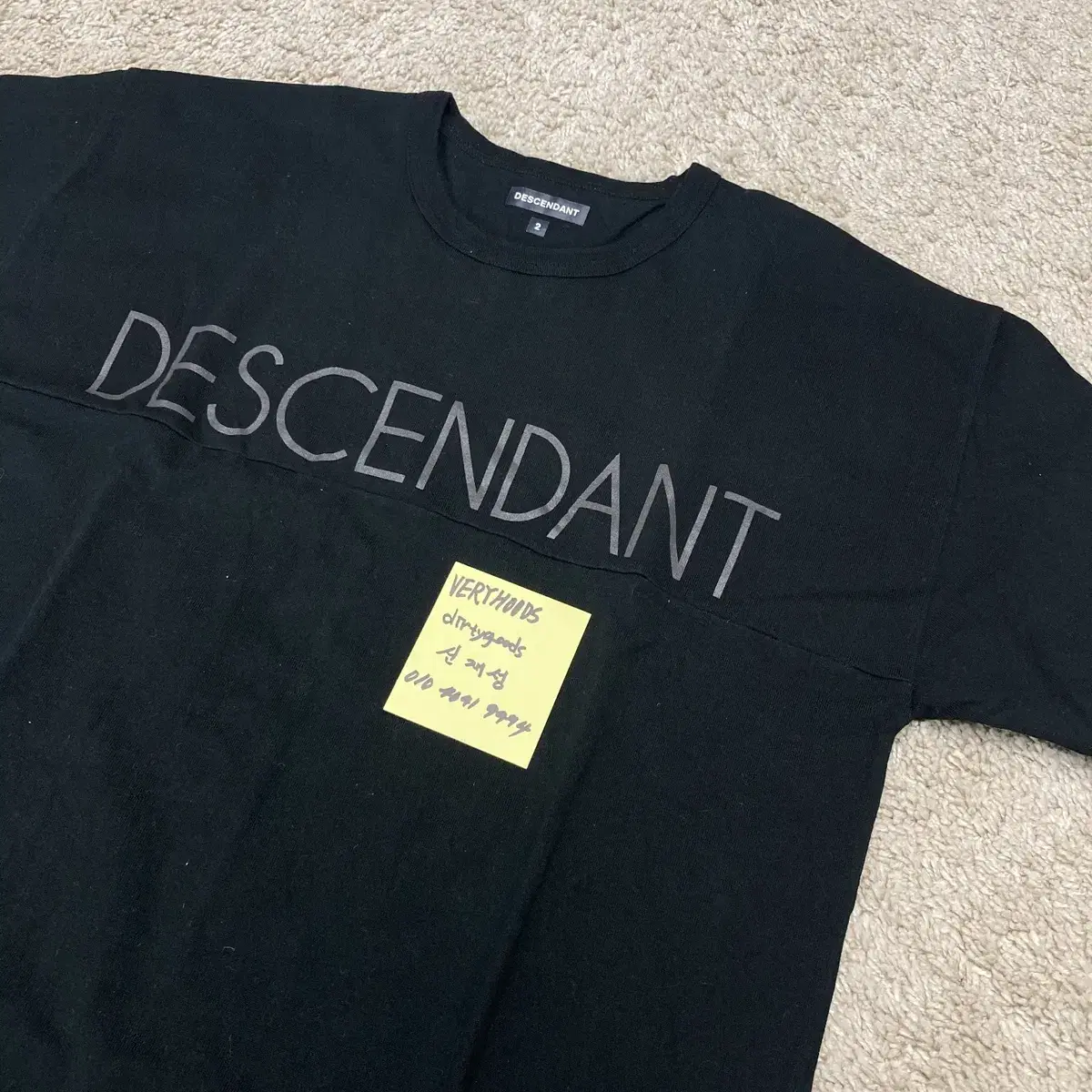 DESCENDANT / LOGO TEE / BLACK / 2(M)