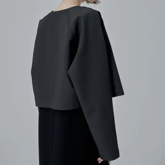 31 collarless short jacket (black) 카라리스