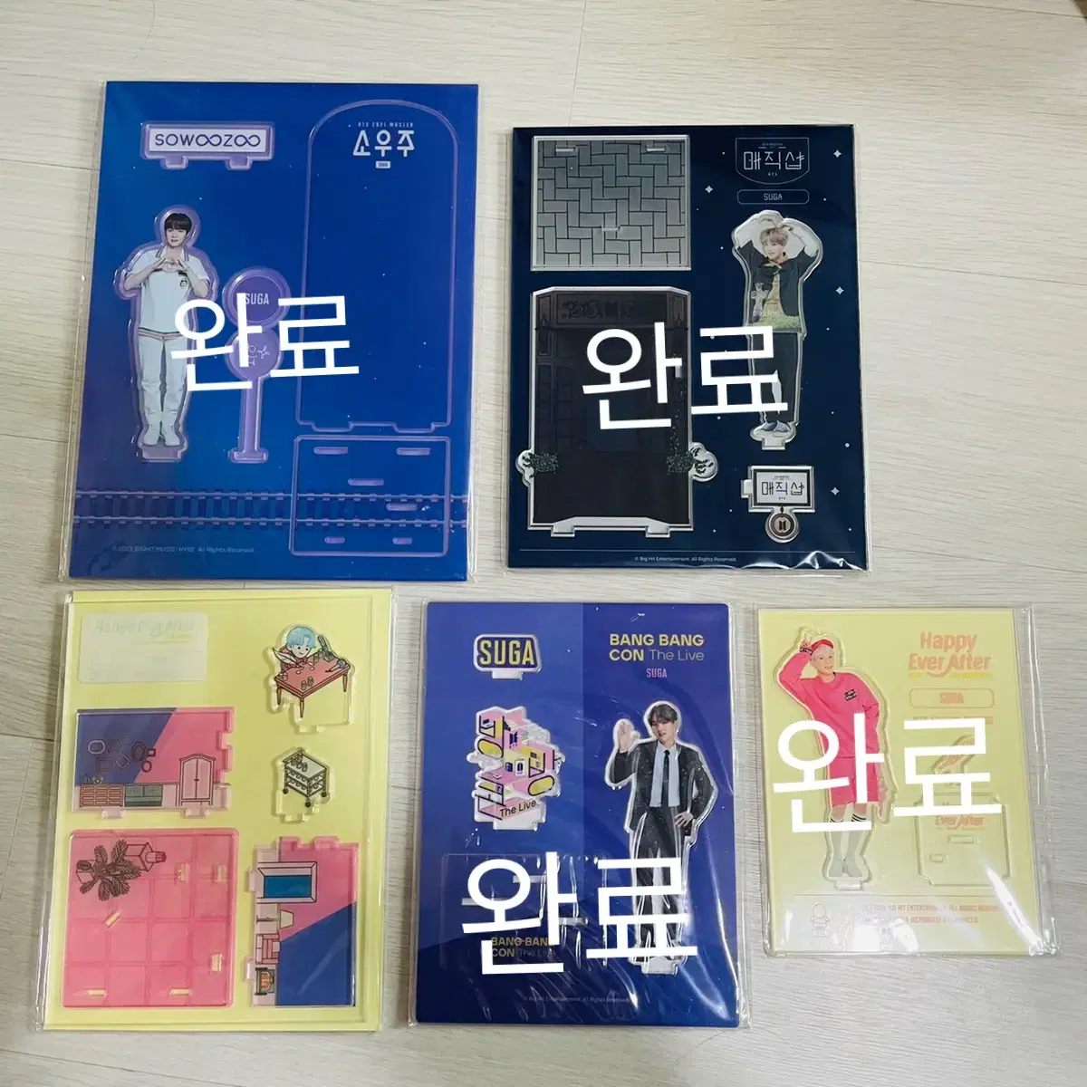 5 bangtan and yoon acrylic stands 