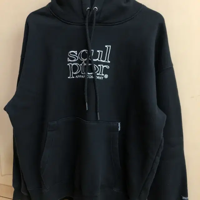 스컬프터 Retro Outline Hoodie Black 레트로 후드