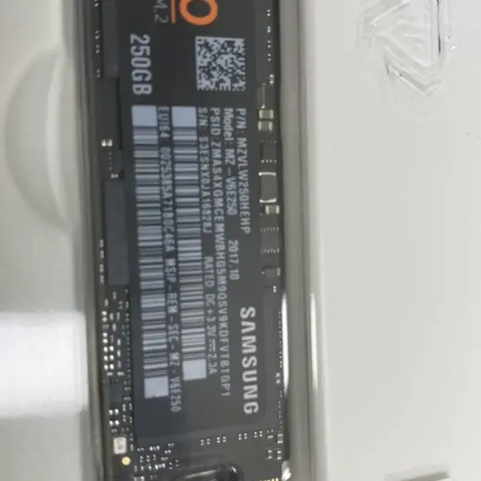 삼성 SSD 960 EVO M.2 250GB 1개 - 중고