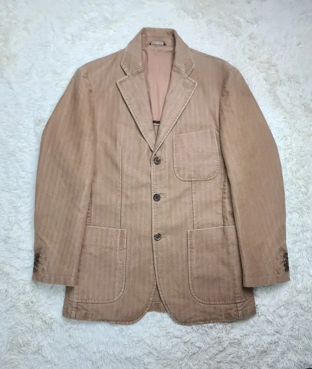 Cotton herringbone blazer in henry