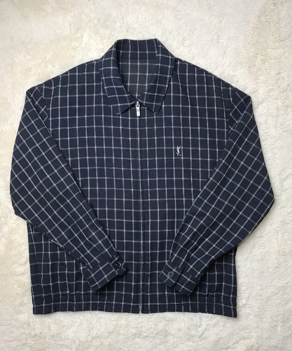 Yves Saint Laurent (YSL) Minimalist Check Jacket