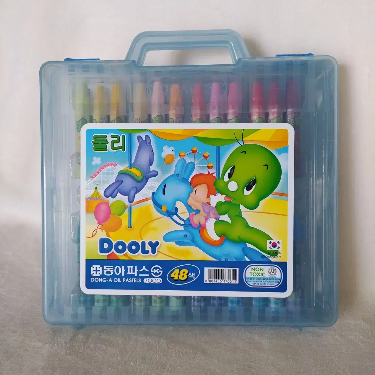 Rare Dooley Crayons 48 Colors / Old Cartoon Classic Stationery Vintage Donga Accessories