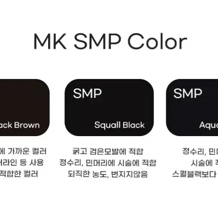 블랙브라운 MK SMP 전용색소 10ml 헤어라인 에스엠피 전용색소 블랙