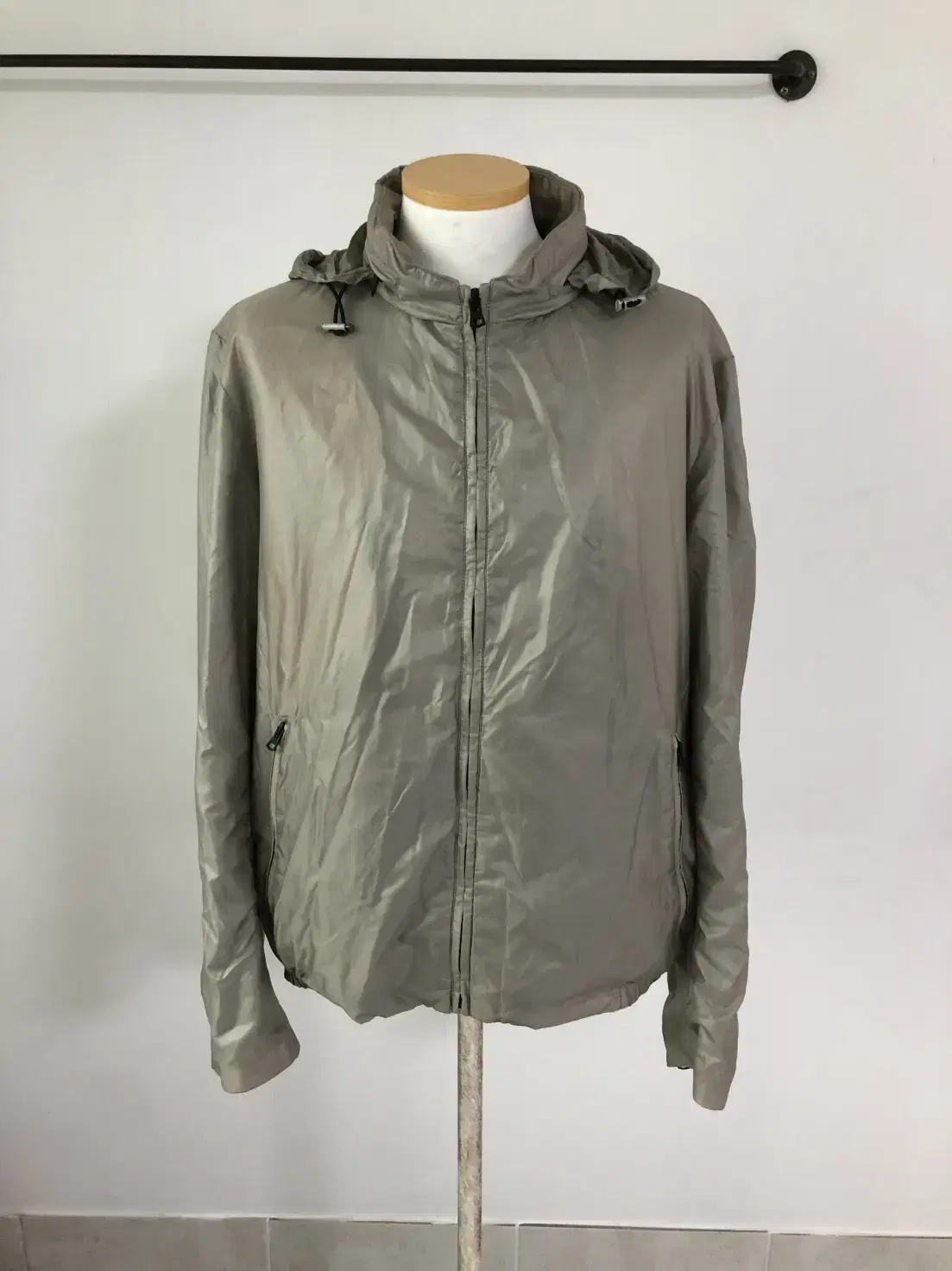 (Genuine) Terry Hooded Windbreaker Jacket(Men's 105)/Pompom Vintage