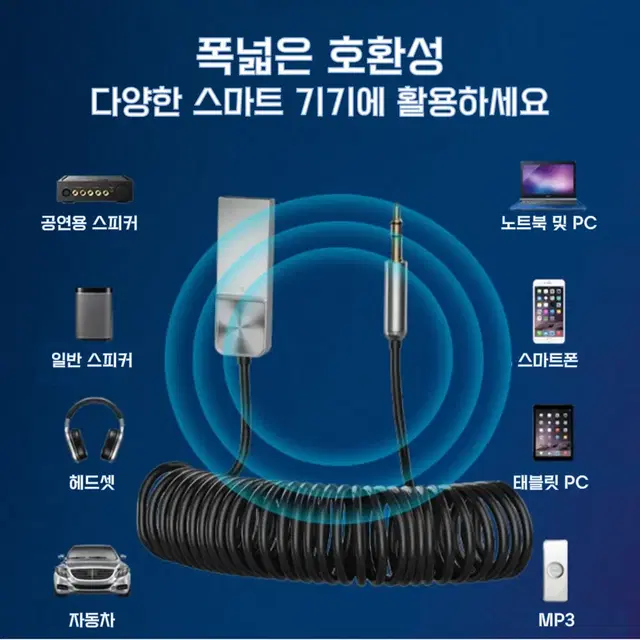 [새제품] 블루투스리시버/네비게이션/bluetooth/음악/AUX/US/