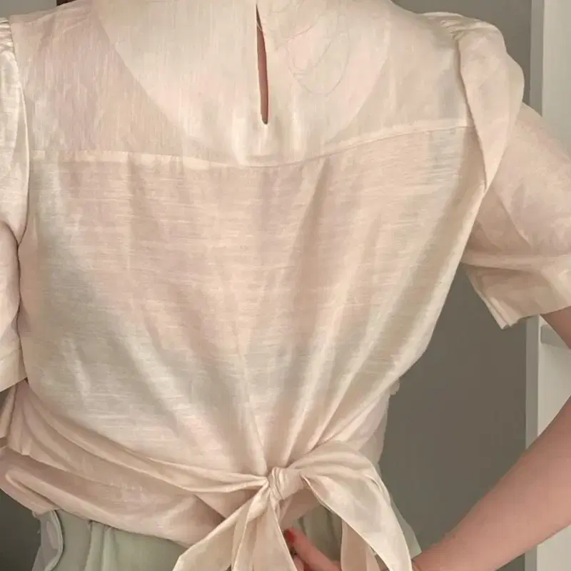 이브스튜디오 Always ribbon blouse