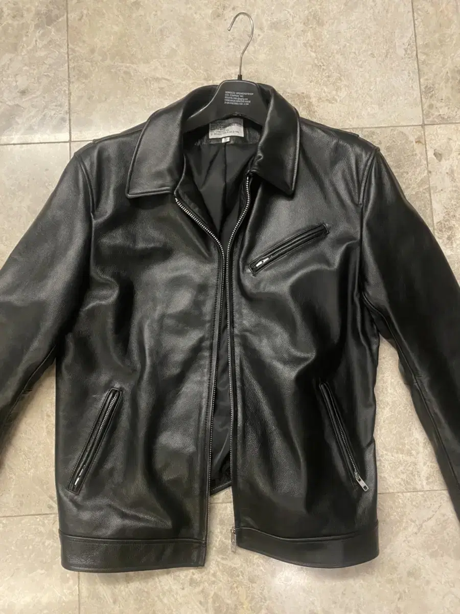 Cowhide Single Jacket XL New Arrival Cowhide Aged CVC Leather Jacket