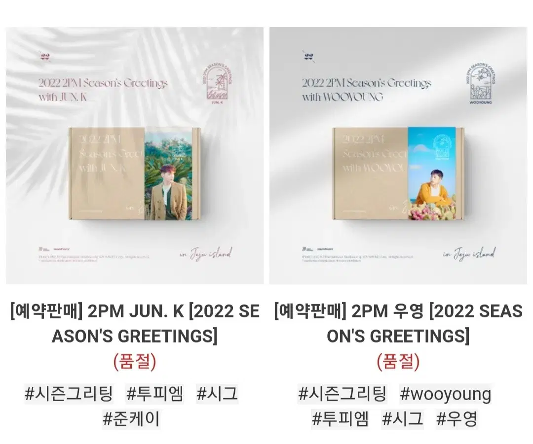 2pm jun. k Wooyoung Lee 2024 season's greetings unsealed