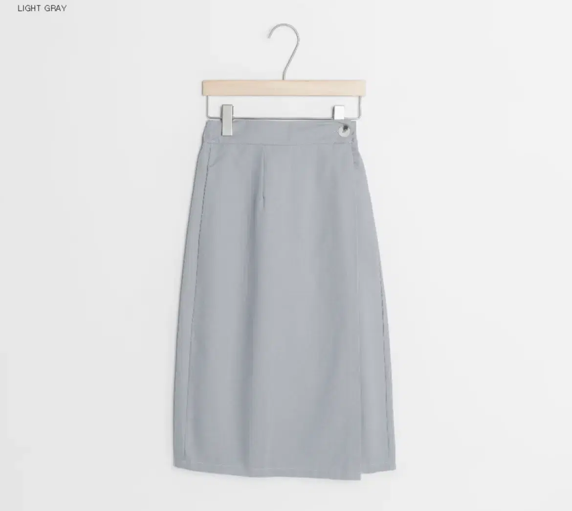 Nine-banding wrap skirt light gray