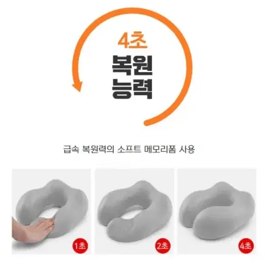 4초복원 목베개 사이즈조절 원터치 조임방식