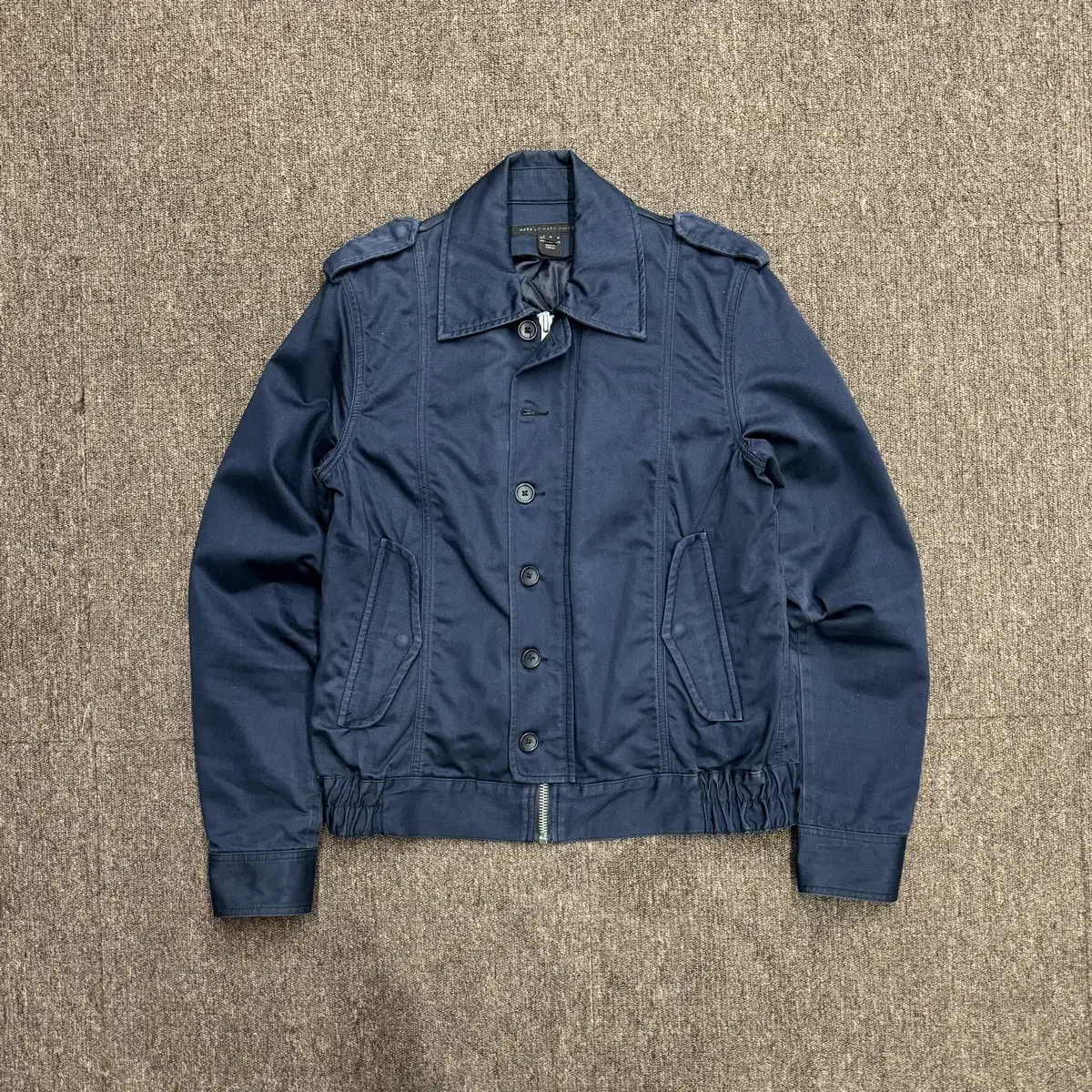 [S] mark Jacobs Navy Biker Bomber Jacket