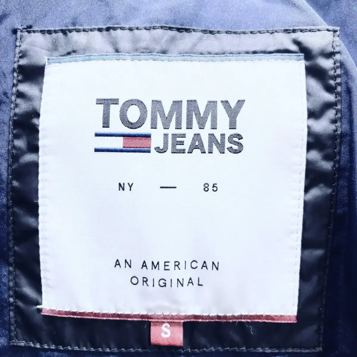 [S 55] EU Tommy Jeans 토미 진스 블랙 후드 패딩 자켓