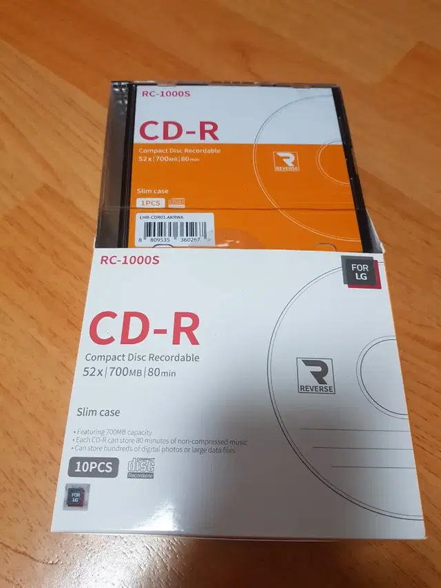 공CD. 슬림케이스. LG CD-R