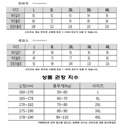 [무료배송] 남성 스포츠레깅스 반바지 레깅스 1SET