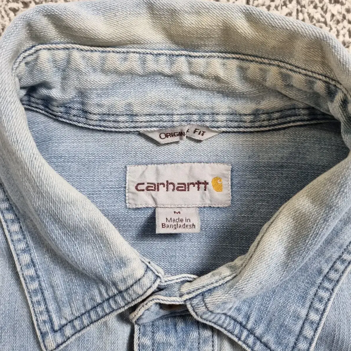 M 칼하트 청 데님 셔츠 . carhartt 빈티지