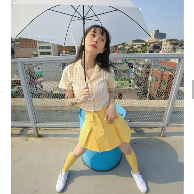 [새상품]하이스쿨디스코-Macaron Pleated Skirt_Ye