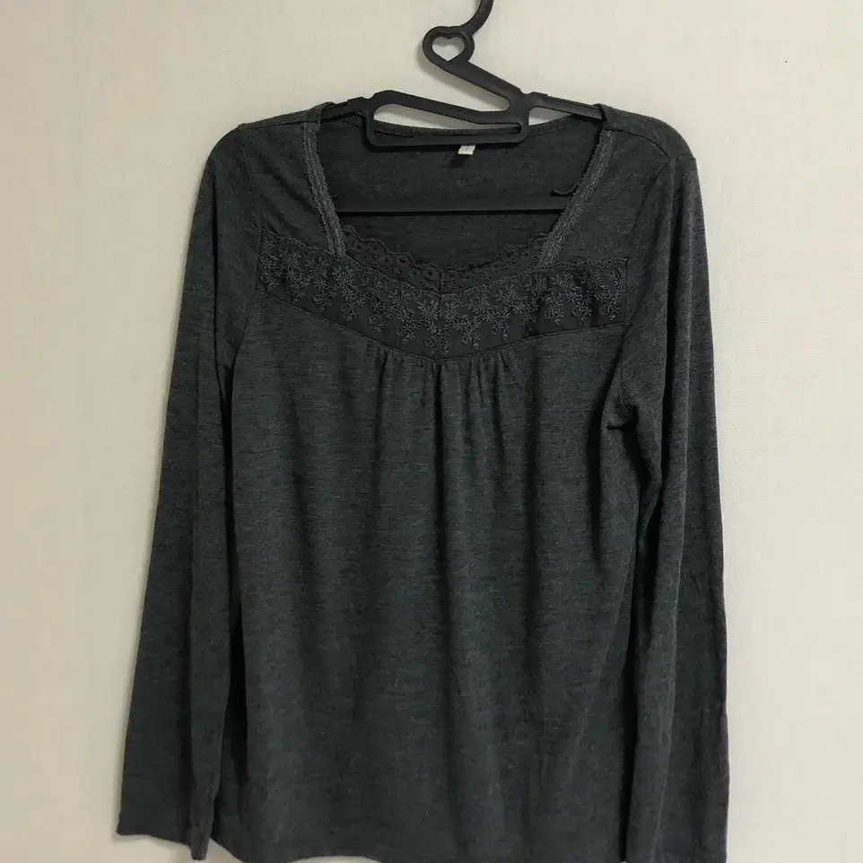 Vintage charcoal lace shirt