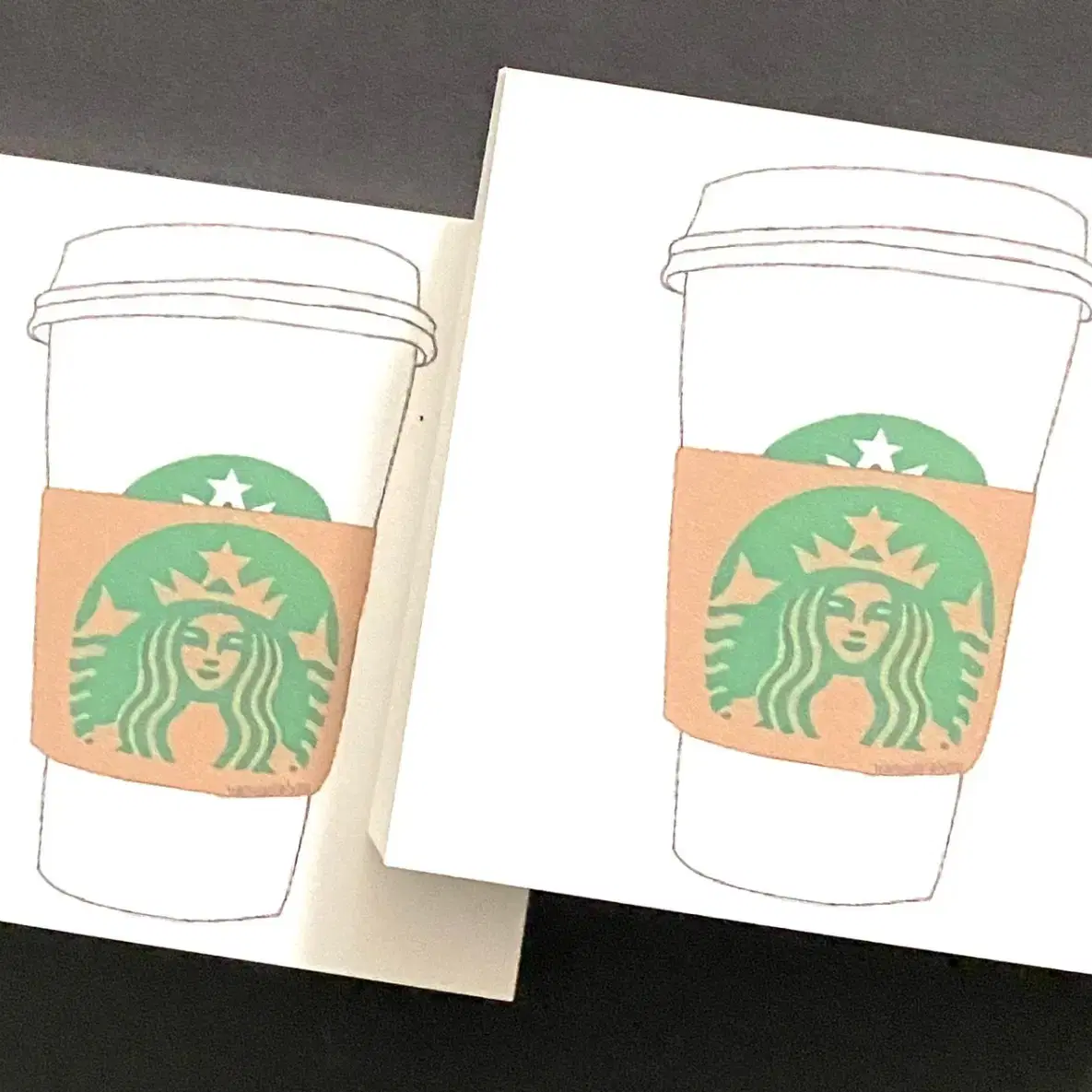 스타벅스 starbucks 떡메모지 다꾸용품 키치감성빈티지