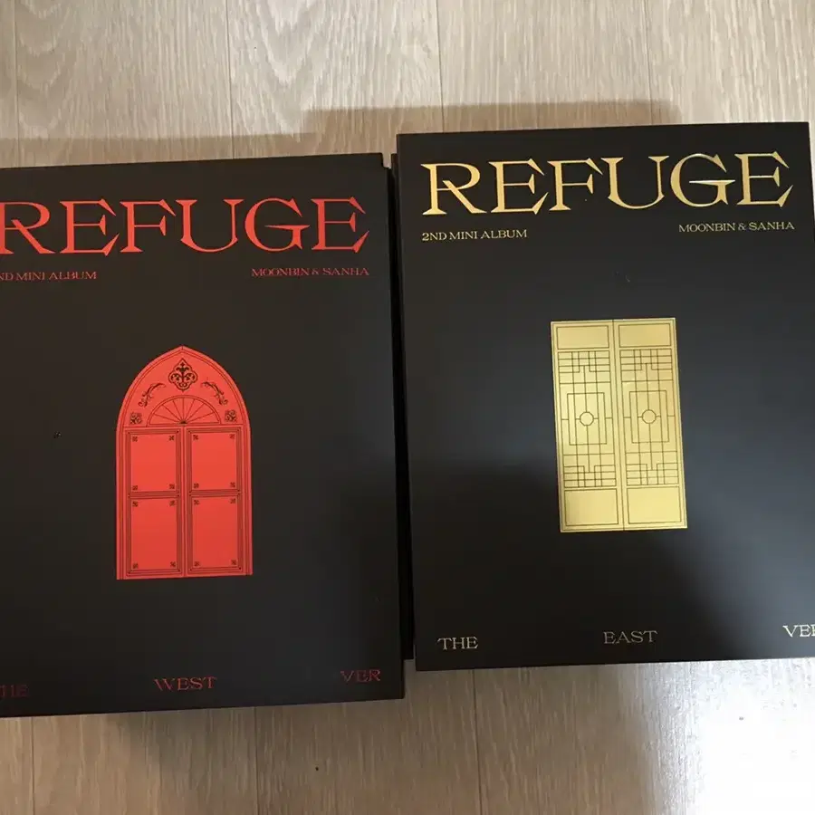 판매) 문빈 산하 미니2집 REFUGE 이스트 웨스트 개봉앨범 포카양도