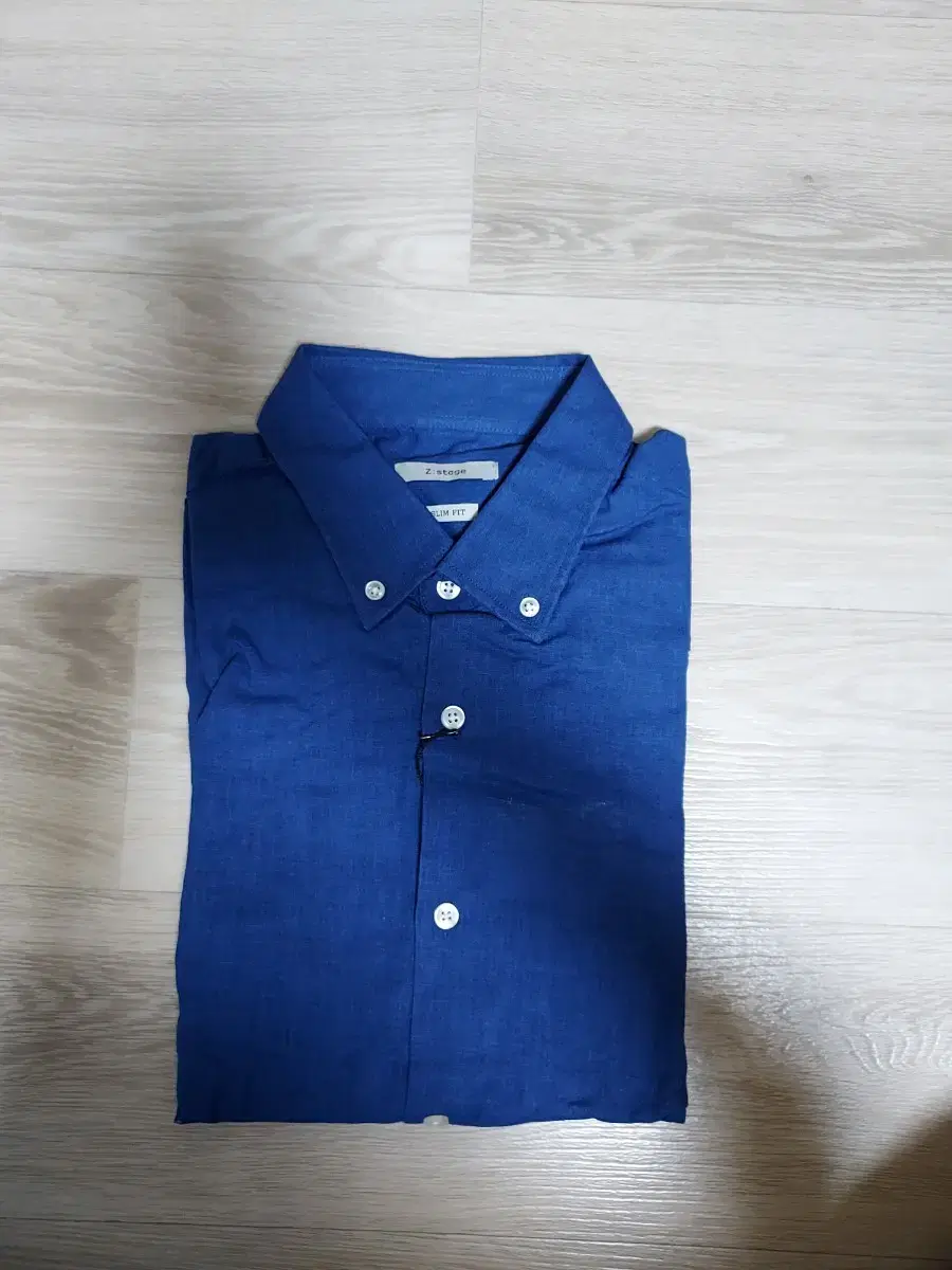 Linen Navy bloo Shirt 100