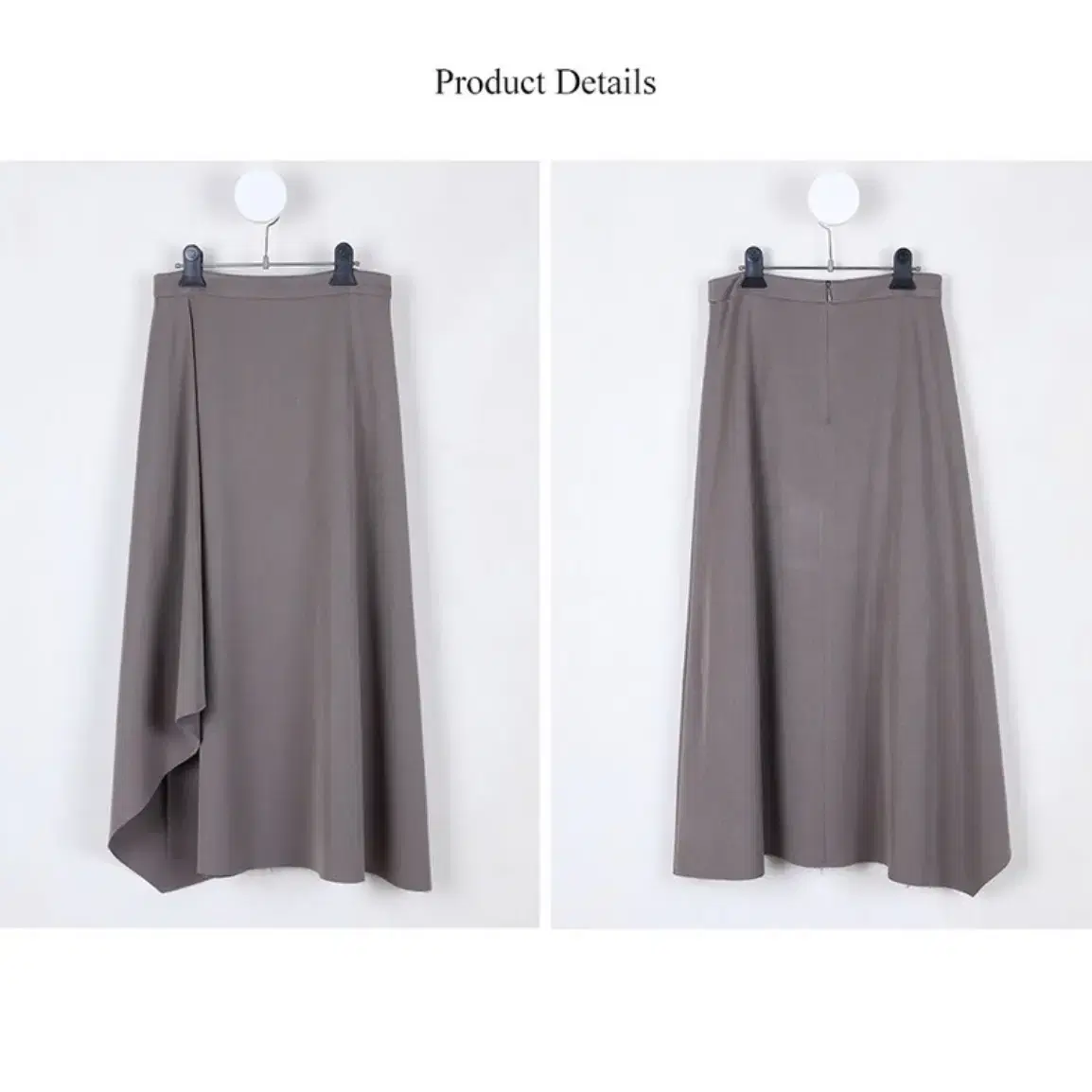 Lo61 Asymmetric Hem Skirt 브라운 (m)