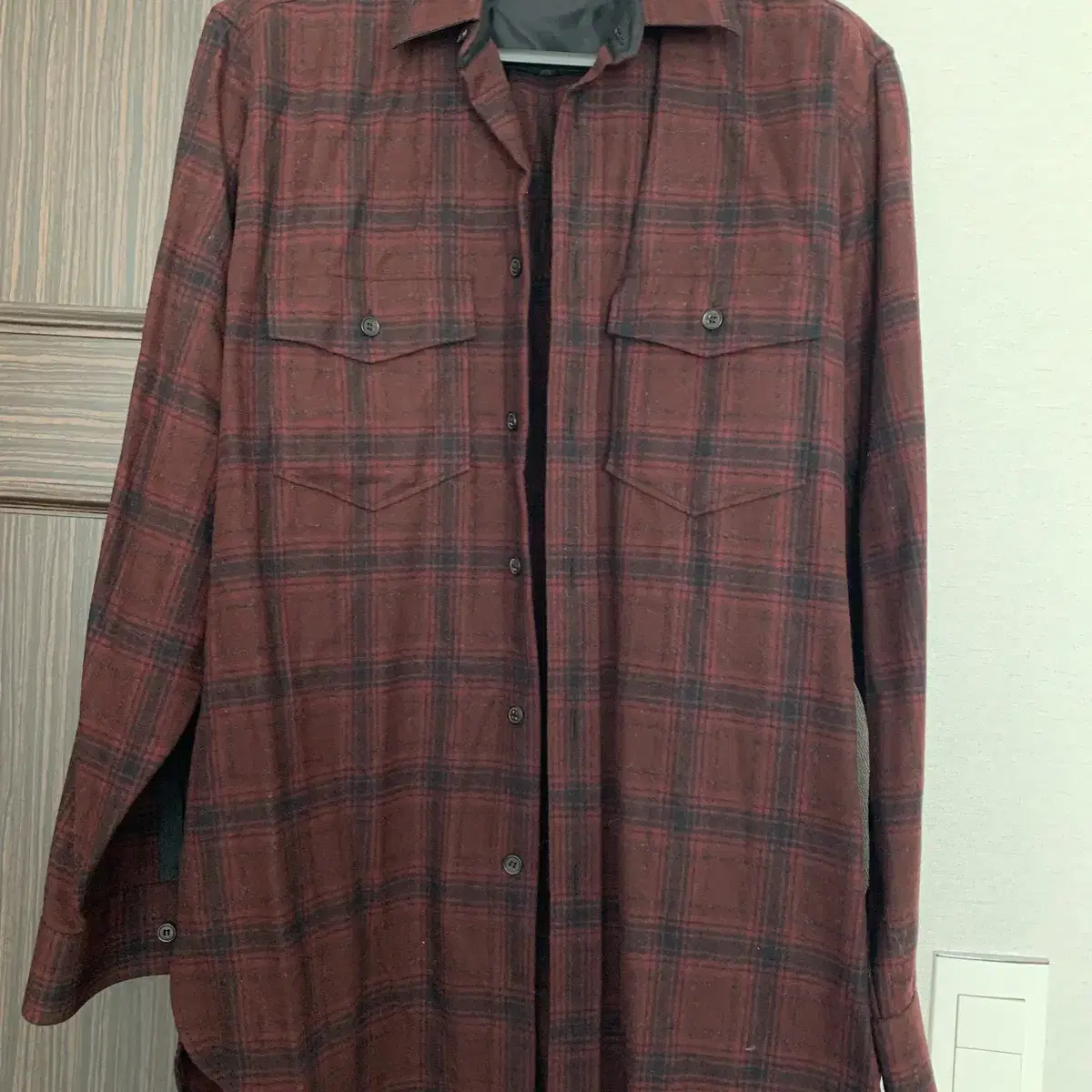 SAINT LAURENT 14SS WINE CHECK SHIRTS