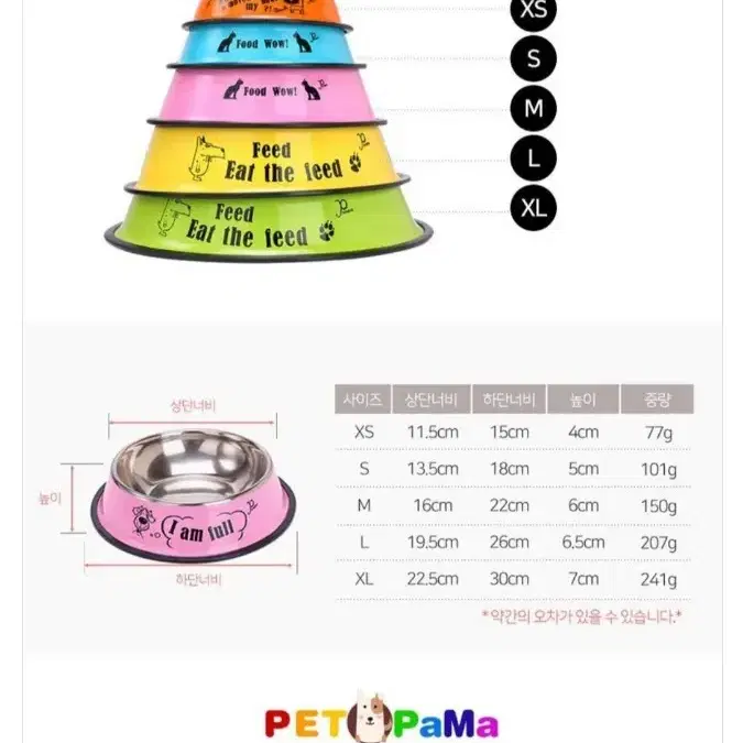 애견밥그릇 XS ,M