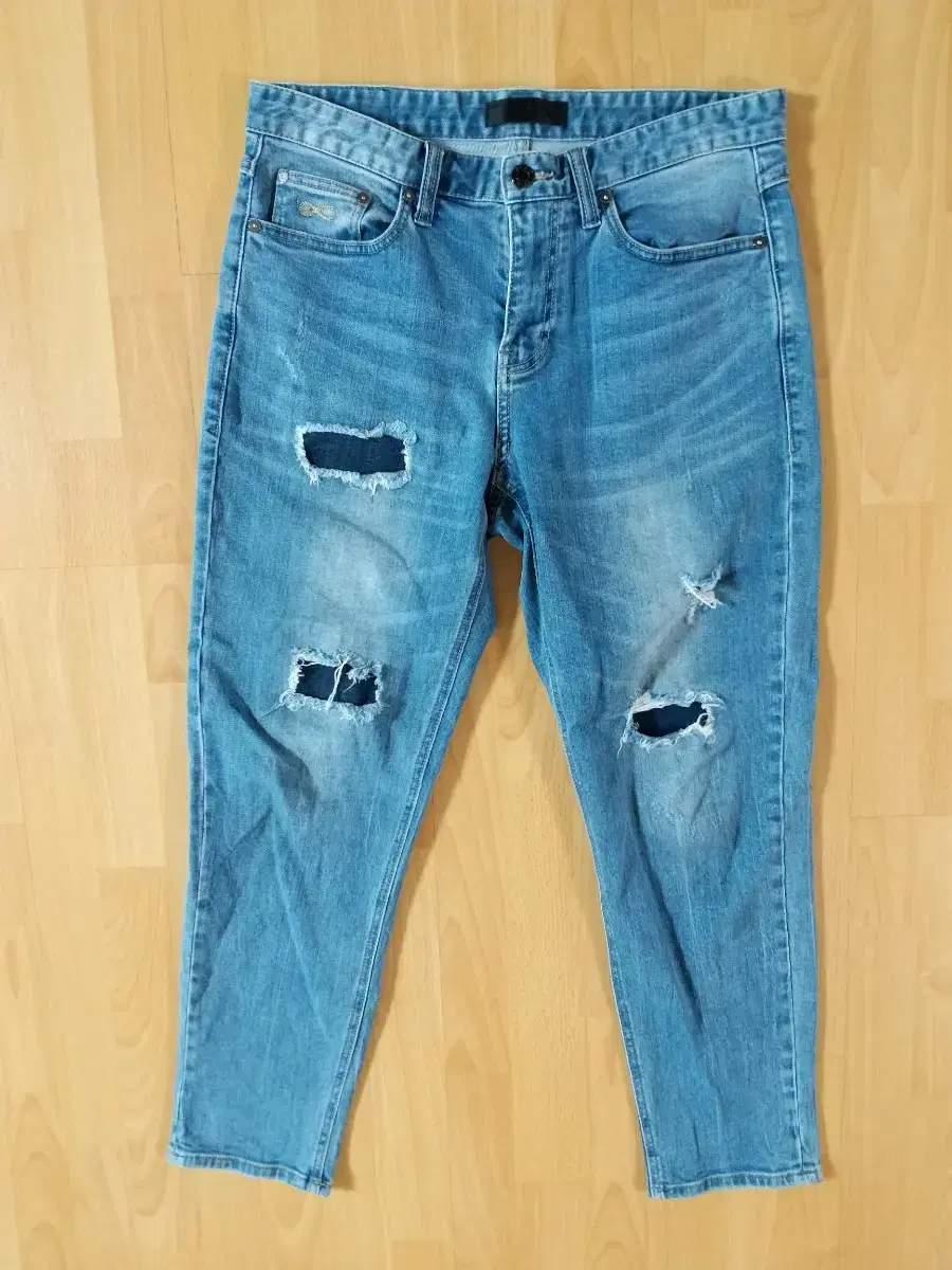 Men's Flacked Jin Ripped Straight Leg Jeans (Sabangspan 34)