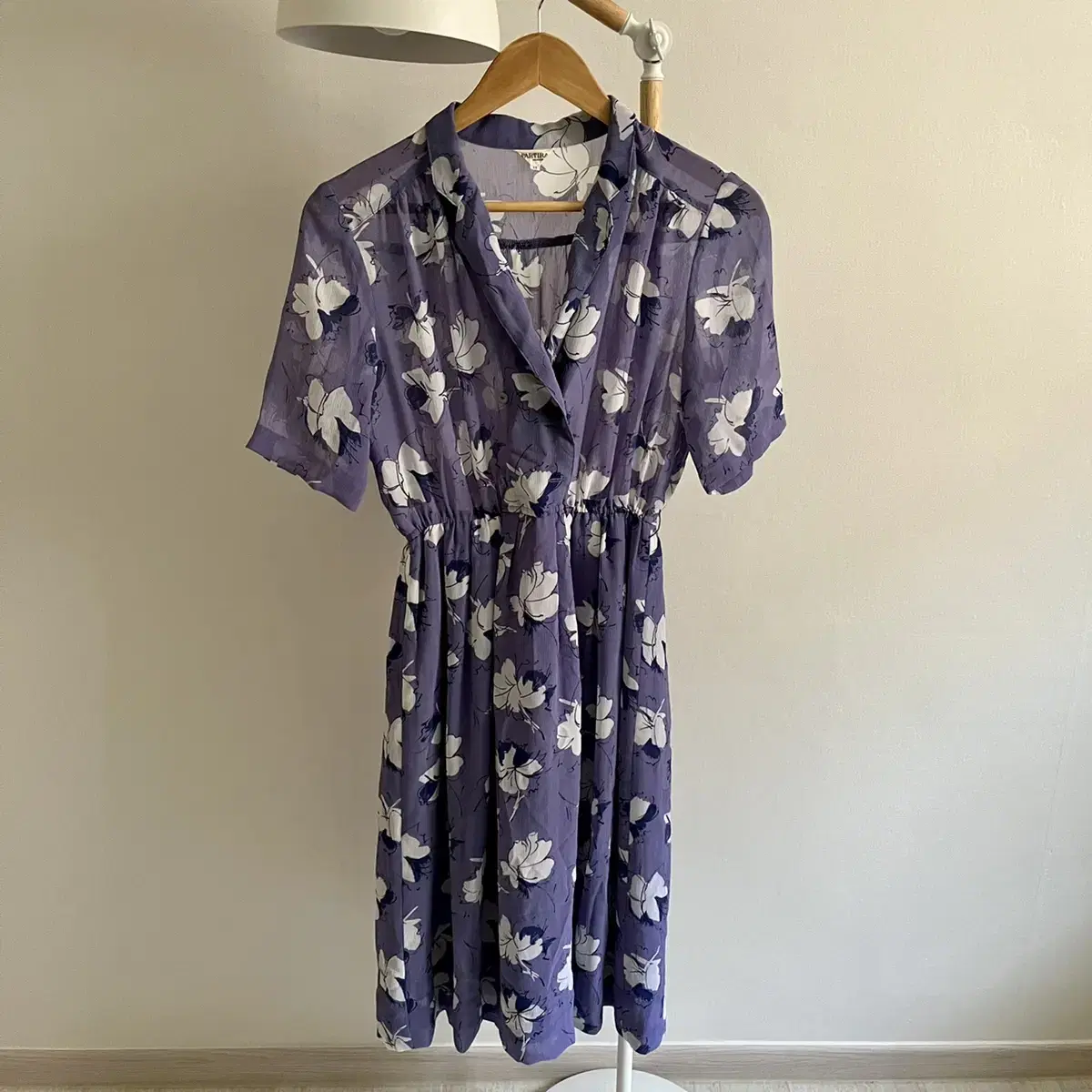 vintage flower chiffon onepiece