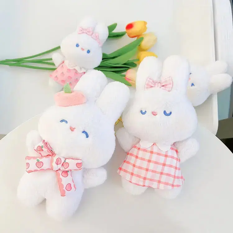 Rabbit doll keyring / 4 types / Rabbit White Rabbit White Rabbit keyring 