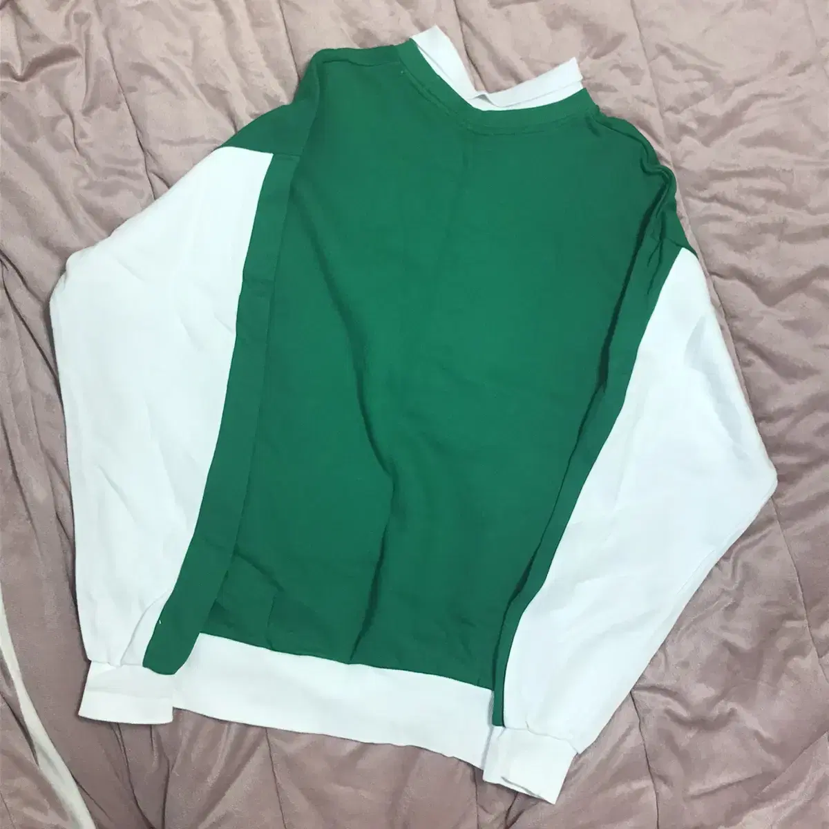 새상품 뱅어스 sweat shirt - green 남녀공용 맨투맨 티셔츠