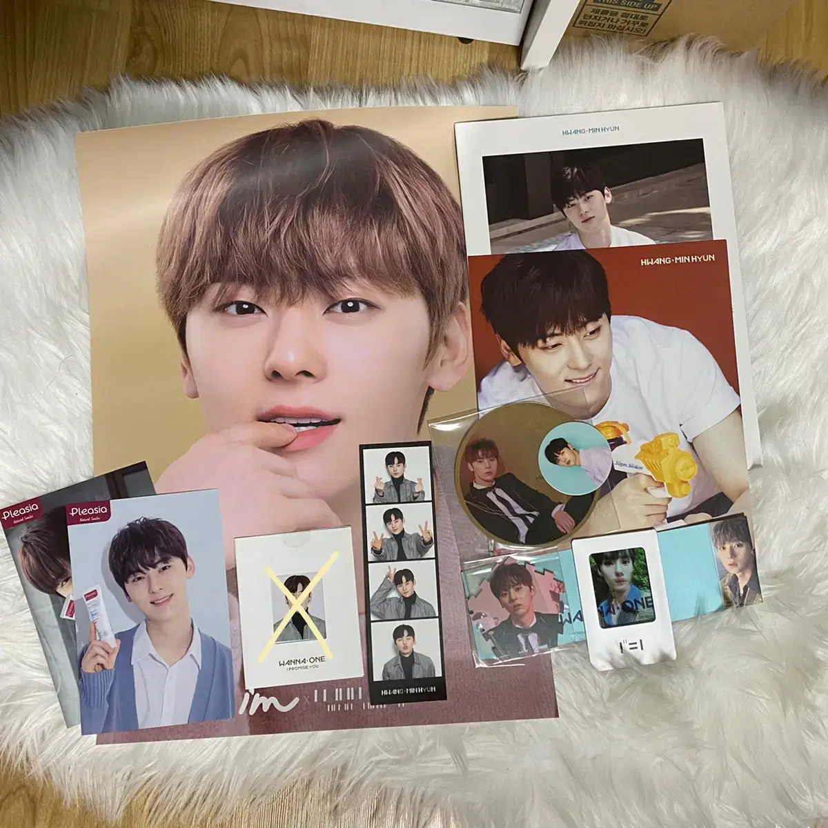 황민현 워너원 공식굿즈 md 분철 슬로건 컵홀더 등