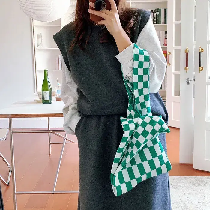 미니 데일리 체크 가방