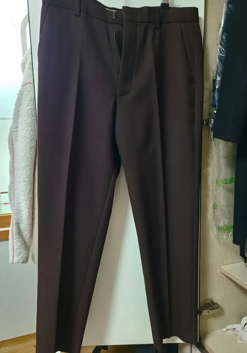 Perren Semi Wide Trousers Dark Brown 1