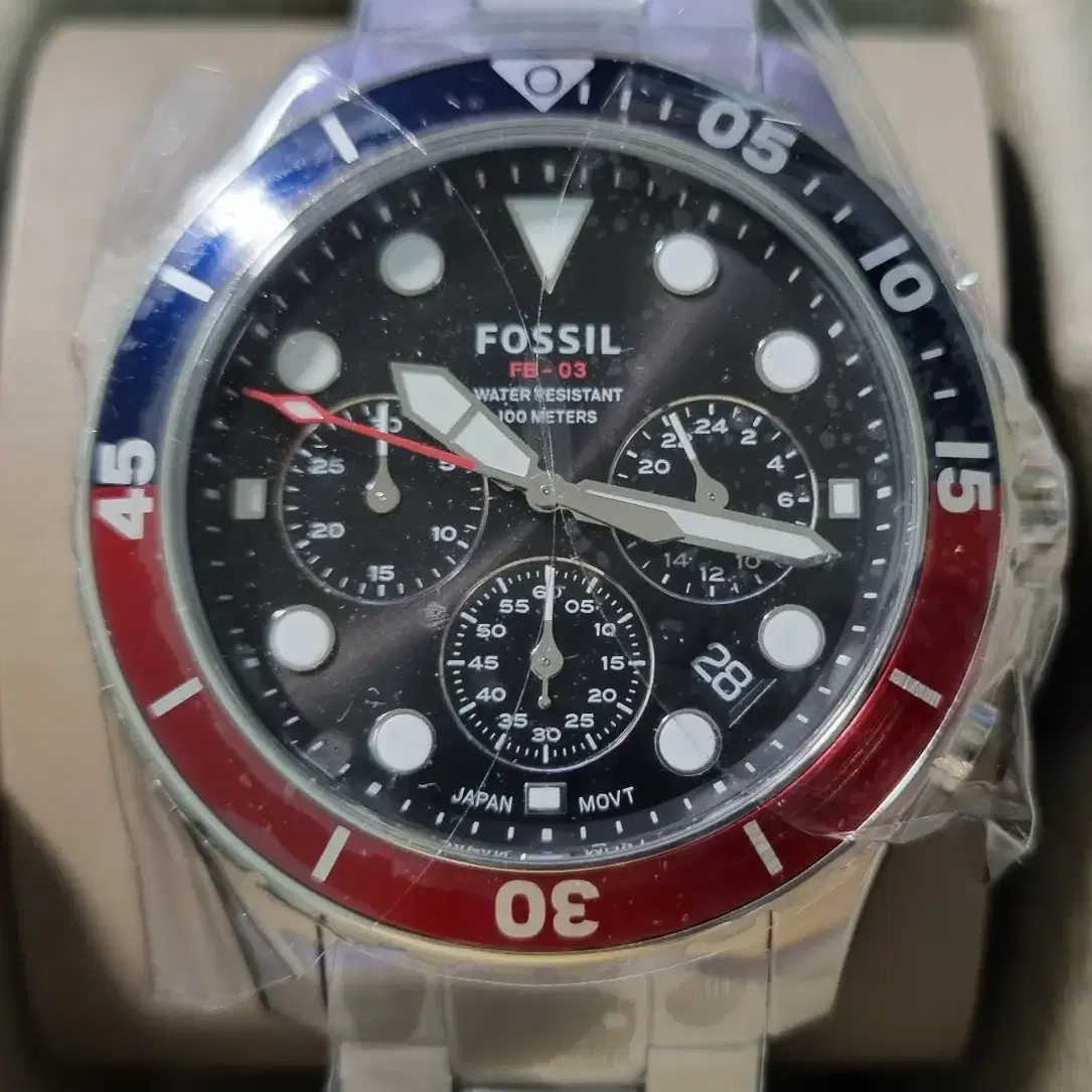 [FOSSIL] 파슬 크로노그래프 시계 펩시 (새상품)